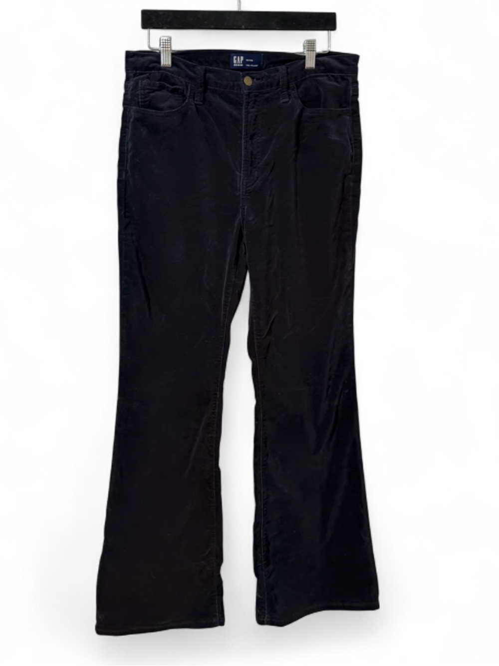 GAP Denim Black Velvet ’70s Flare Jeans Pants 12/31R